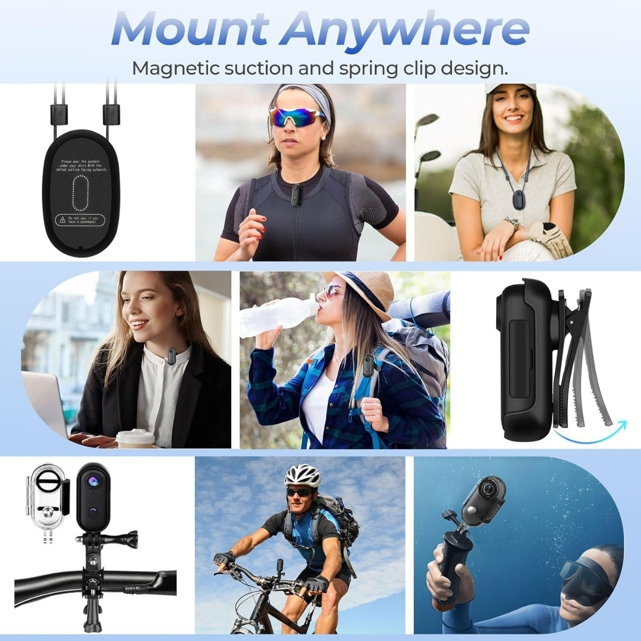 دوربین اکشن لند قابل استفاده در شرایط مختلف LENND 4k Action Mini Vlogging Camera