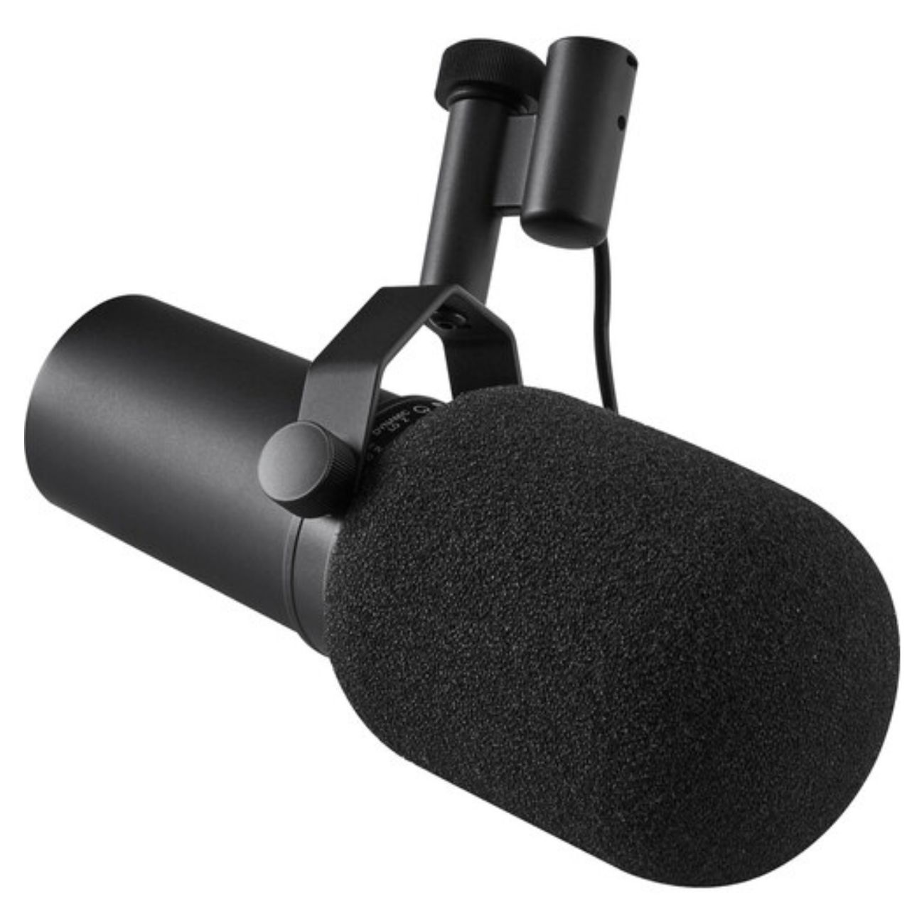 نمای سه رخ از جلو میکروفون شور Shure SM7B Vocal Microphone