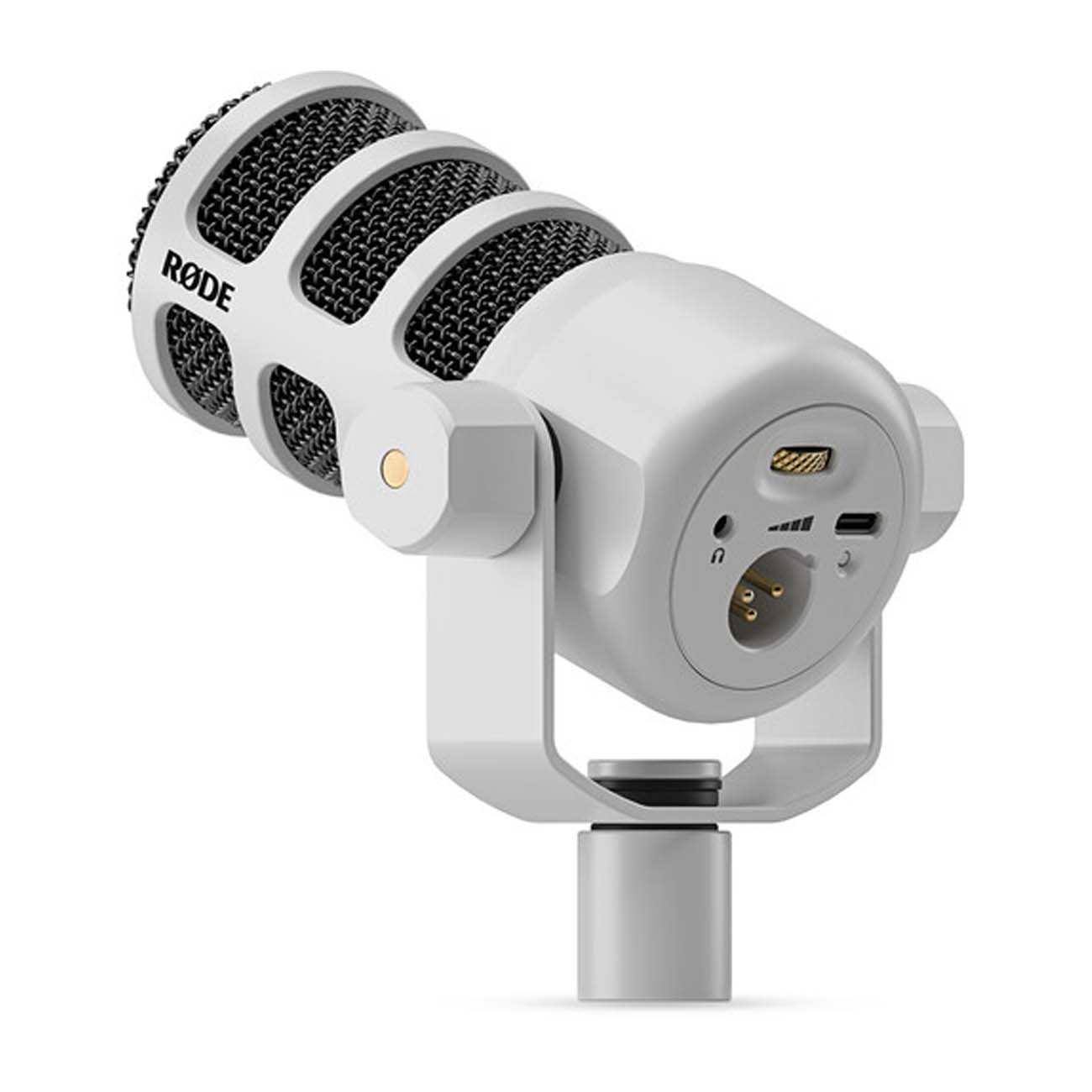 نمای سه رخ دیگر میکروفون استودیویی رُد سفید  RODE PodMic USB White
