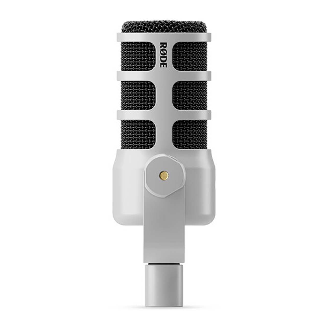 نمای بغل میکروفون استودیویی رُد سفید  RODE PodMic USB White