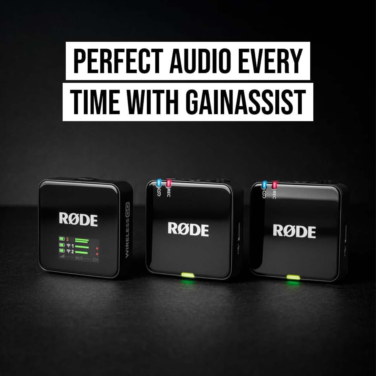 نمایی دیگر از رور به رو میکروفون بی‌سیم رُد Rode Wireless Microphone GO (Gen 3)