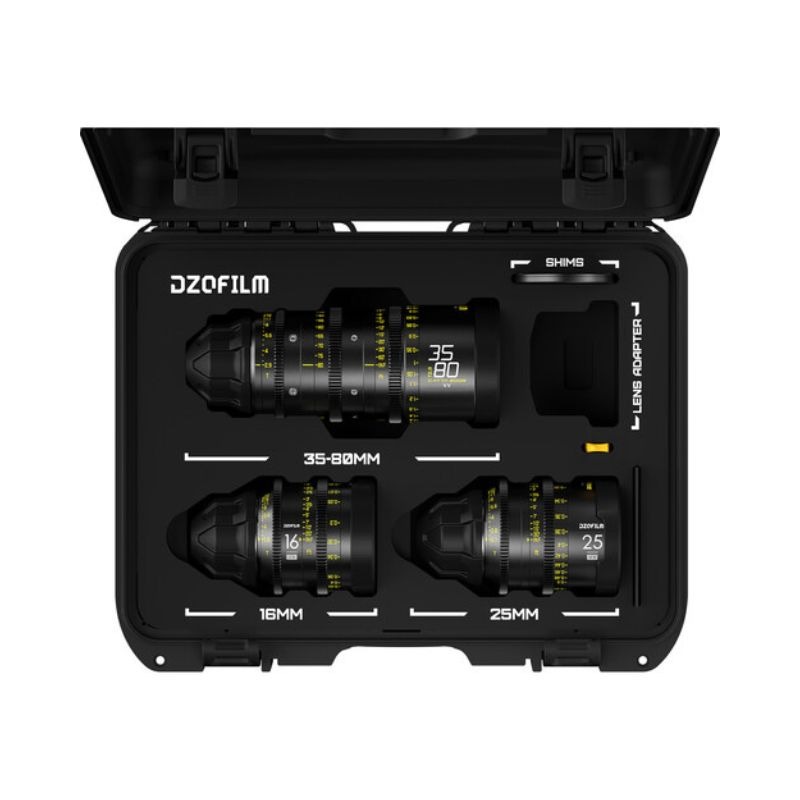 کیت لنز دی‌زی‌اوفیلم DZOFilm Y24 Educational Catta Ace 35-80mm + VESPID 16 & 25mm Lens Kit
