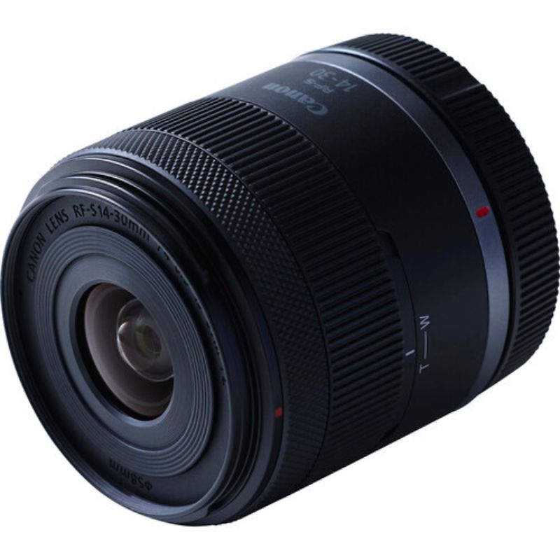 نمای سه رخ لنز دوربین کانن Canon EOS R50 V Mirrorless Camera with 14-30mm f/4-6.3 Lens