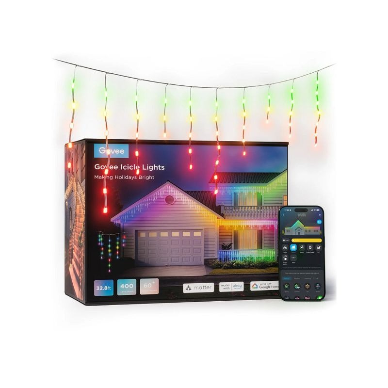 ریسه هوشمند فضای باز قندیلی 10 متری گووی Govee Icicle Ligths H70D1