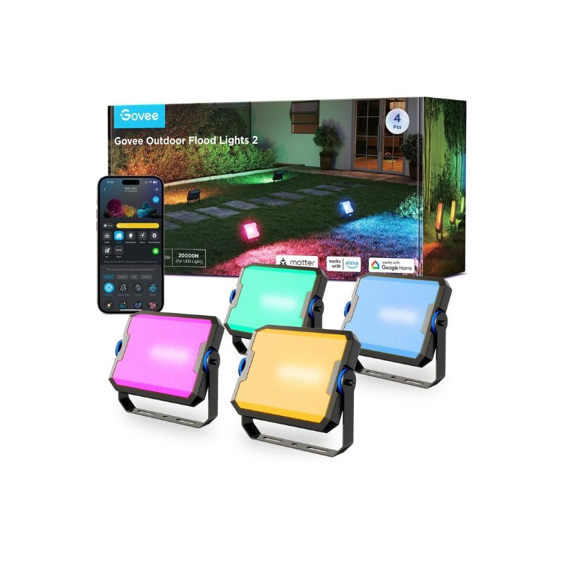 چراغ های هوشمند فضای باز گووی Govee H8057 Outdoor FLood Lights