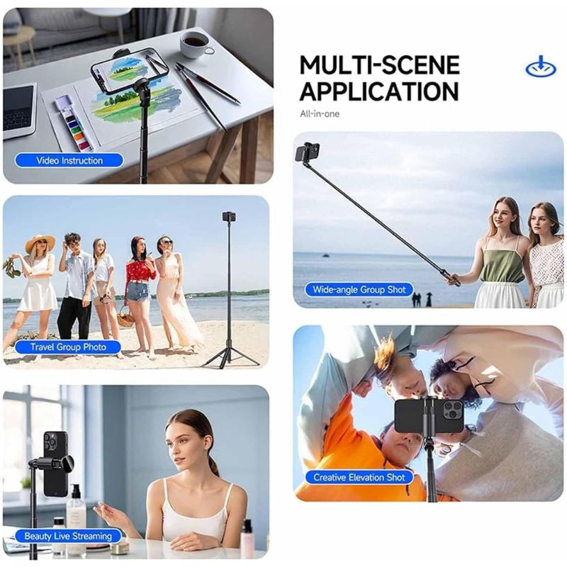 خرید سه پایه سلفی بلوتوثی Generic TT01 Extendable Bluetooth Selfie Stick Tripod