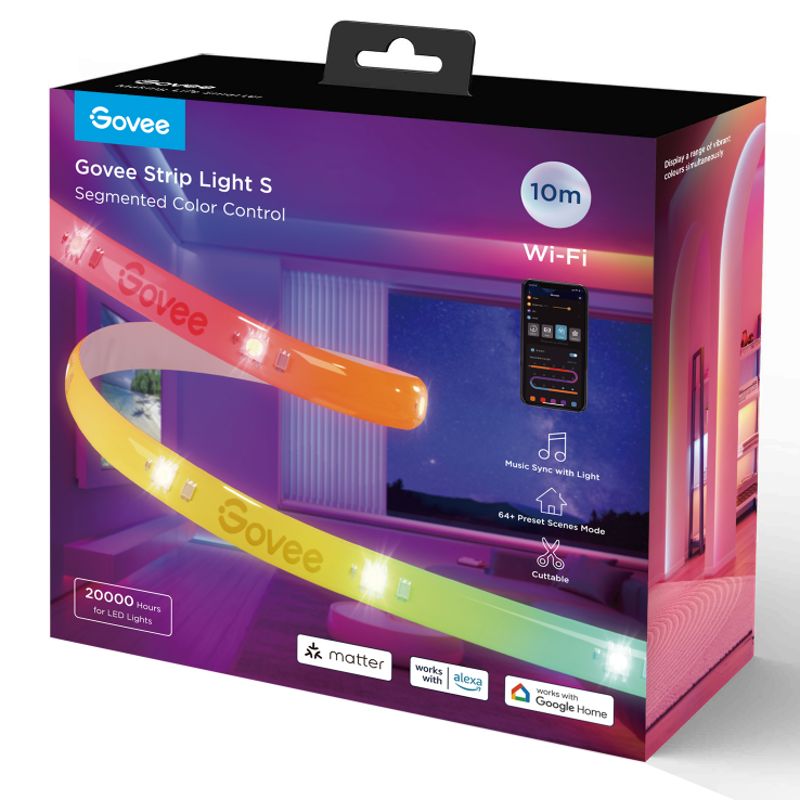 ریسه هوشمند 10 متری گووی Govee RGBIC LED Strip Light S H612C