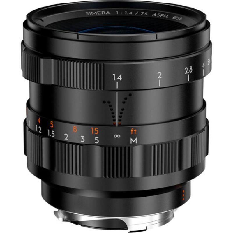 نمای بالا لنز تیپوچ Thypoch Simera 75mm f/1.4 ASPH Lens (Leica M, Black)