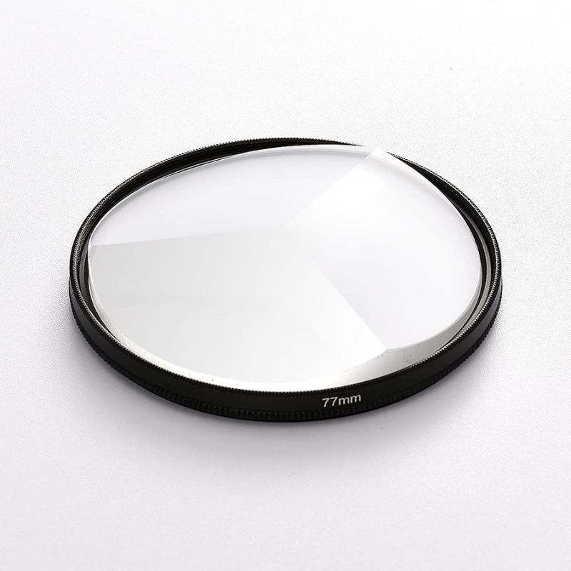 نمای جلو فیلتر لنز SAKUINER 77mm Triangular Prism Camera Lens Filter