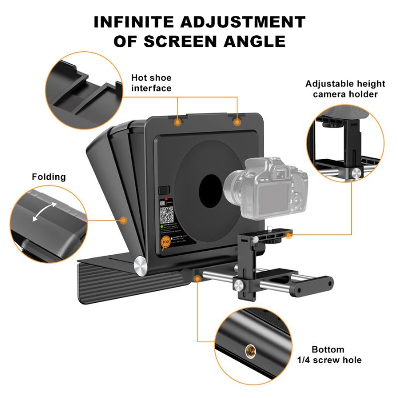 اتصال تله پرامپتر اتوکیو Lensgo TC7II TelePrompter