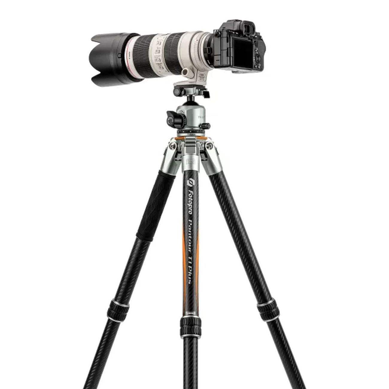 نصب دوربین روی سه پایه دوربین فوتوپرو Fotopro T1 Plus Tripod