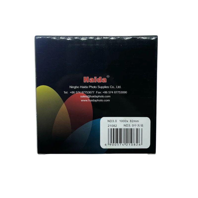 پشت جعبه فیلتر لنز عکاسی هایدا Haida ND1000 82mm filter lens