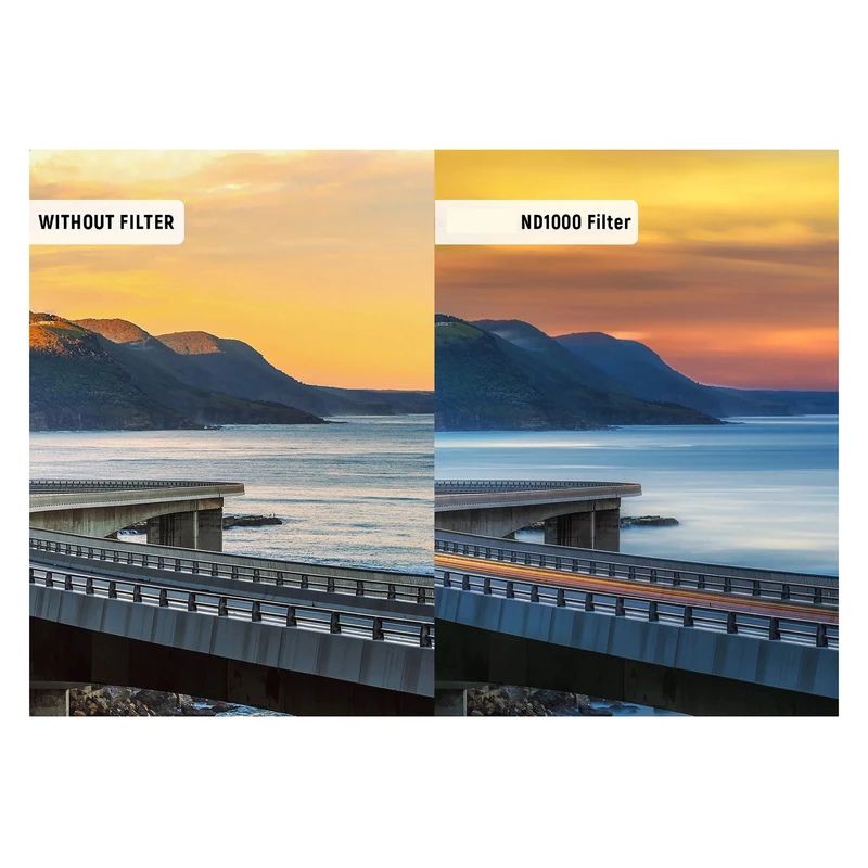 کاربرد فیلتر لنز عکاسی بی پلاس دبلیو B+W ND1000 MC 77mm filter lens