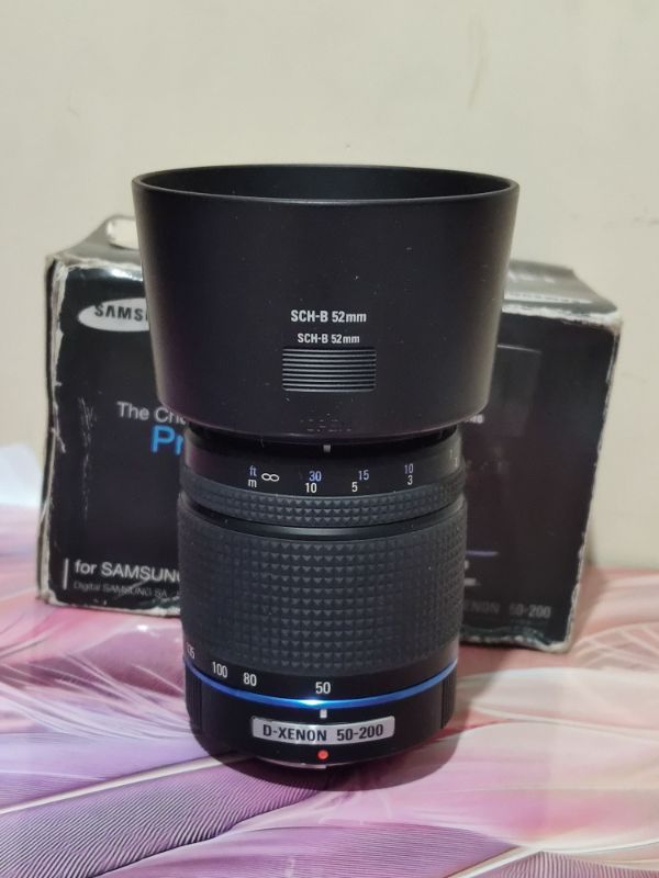 لنز دست دوم لنز Samsung 50-200mm f/4-5.6 ED Schneider مانت پنتاکس (جعبه دارد)