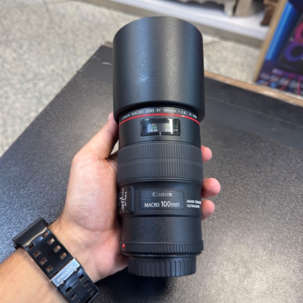 لنز کانن دست دوم Canon EF 100mm f/2.8L Macro IS USM (جعبه دارد)