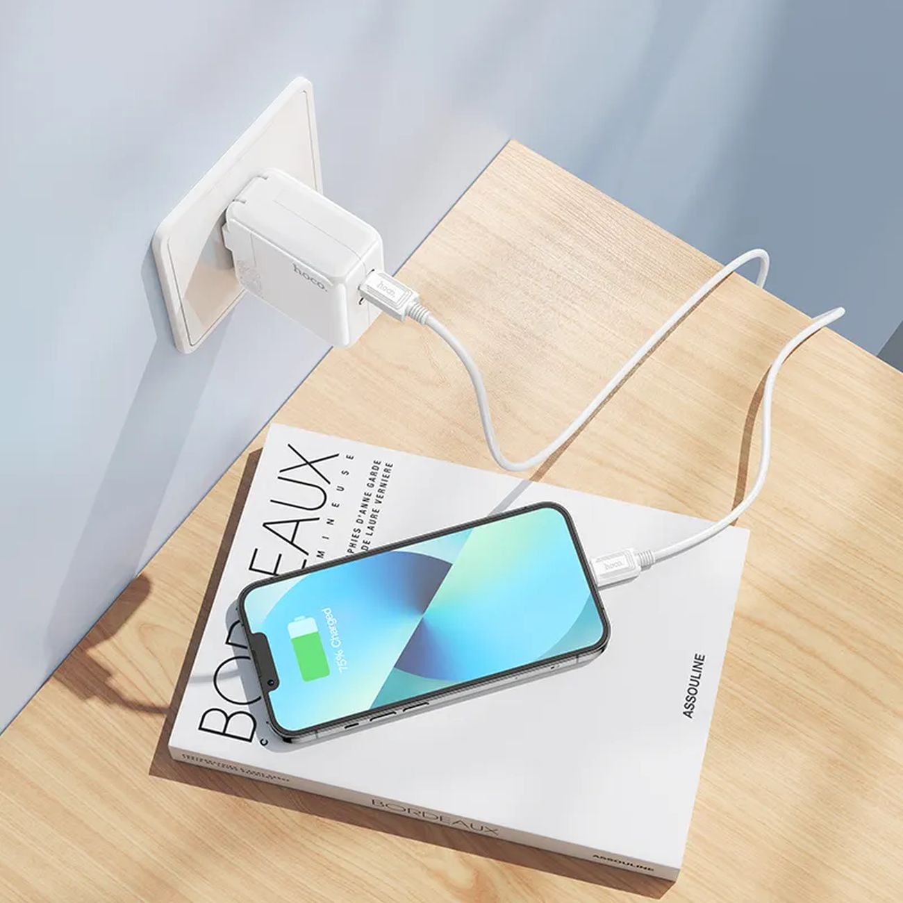 قابلیت شارژ شارژر دیواری 35 وات هوکو HOCO C110 USB 35W Fast Charging Wall Charger