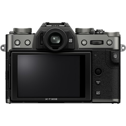 نمای پشت دوربین فوجی FUJIFILM X-T30 III Mirrorless Camera (Charcoal Silver)