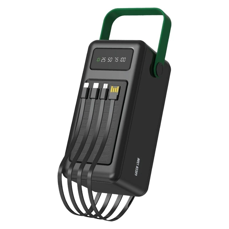 پاوربانک گرین لاین مدل Solar Max کد GNSLRPB80KBK ظرفیت 80000 میلی‌ آمپر ساعت