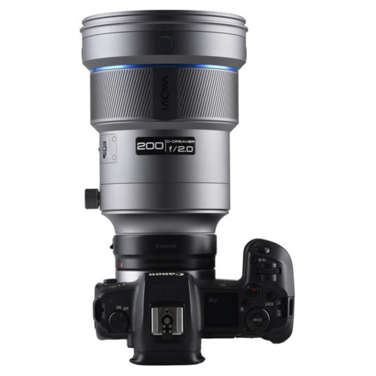 تصویر روی دوربین لنز Venus Optics 200mm f/2 AF FF Telephoto Prime Lens