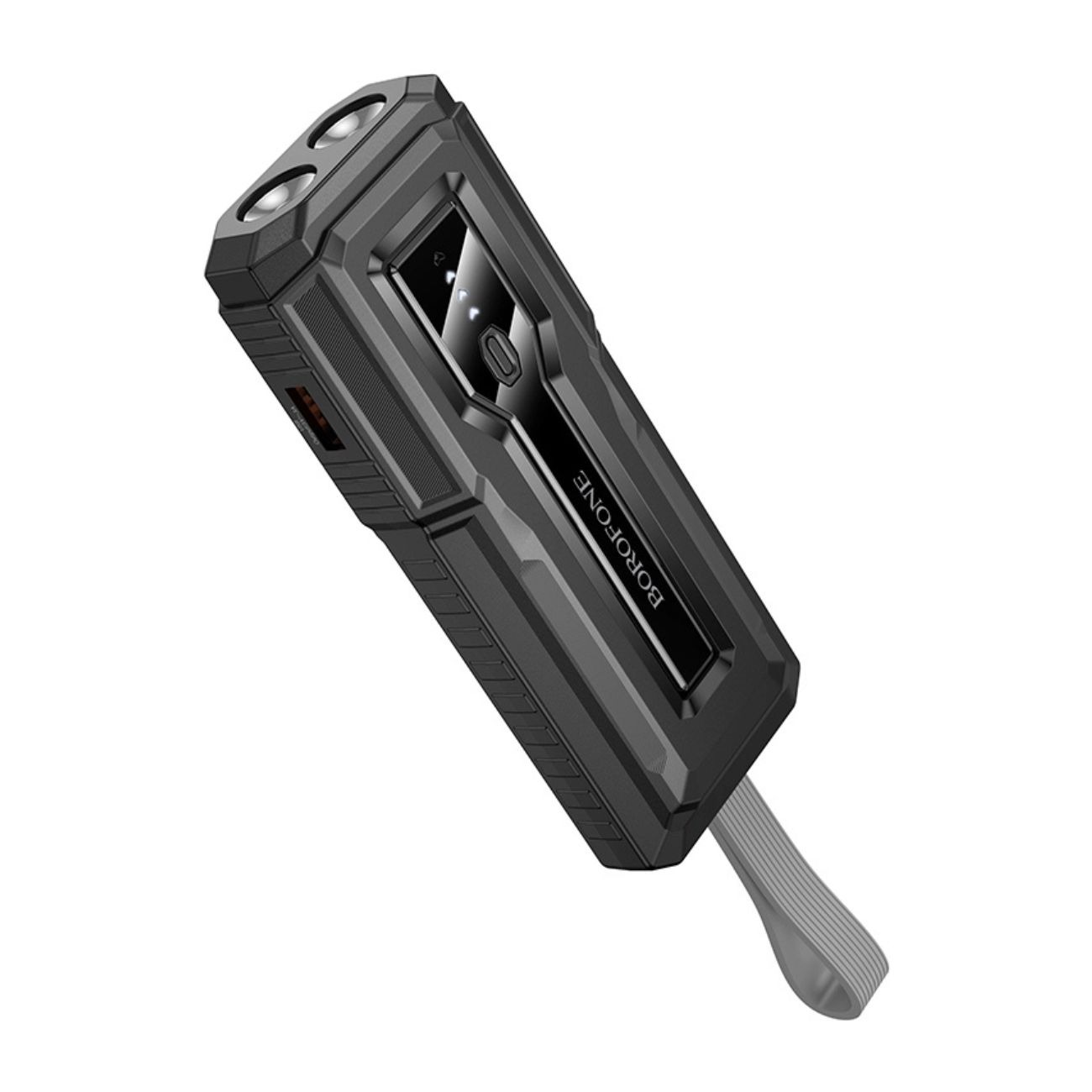 پاور بانک بروفون 10000 میلی‌آمپر چراغدار مشکی Borofone BJ54 Power Bank Black