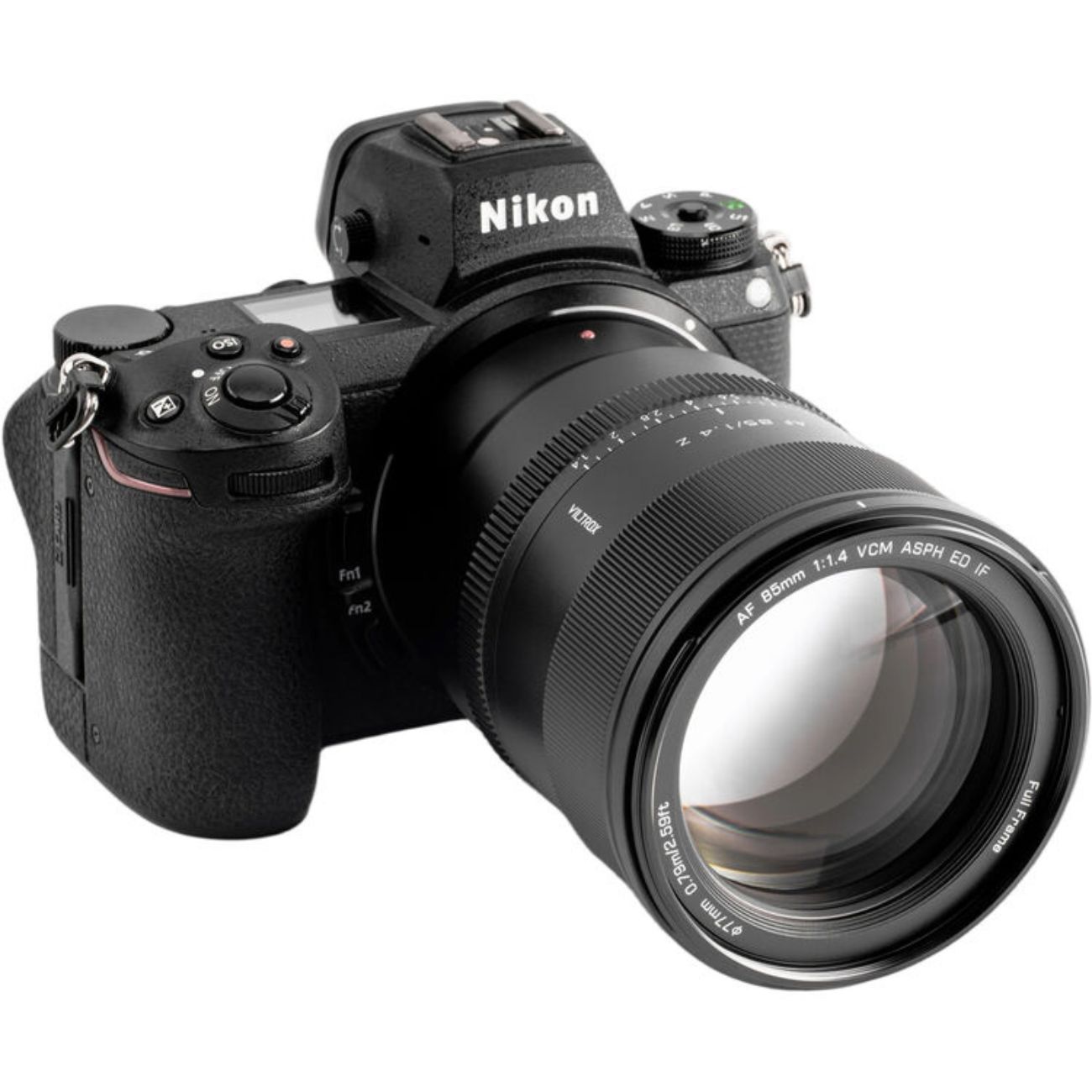 نمای راست با دوربین لنز وایلتراکس Viltrox 85mm f/1.4 Autofocus Lens for Nikon Z