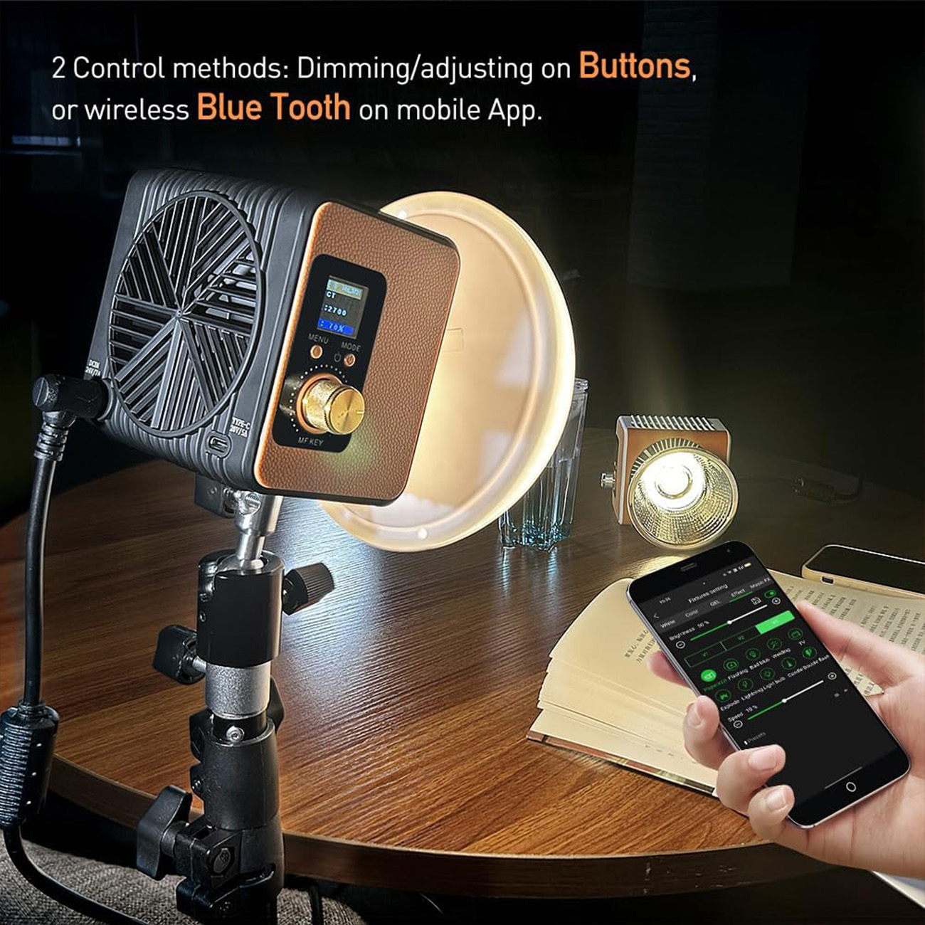 تصویر در حال استفاده چراغ پنلی ال ای دی دو رنگ Yidoblo ZE-150bi 150W Bi-Color LED