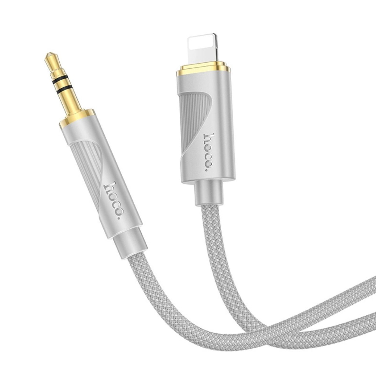 کابل صوتی لایتنینگ هوکو HOCO UPA30 Lightning to AUX Audio Cable gray