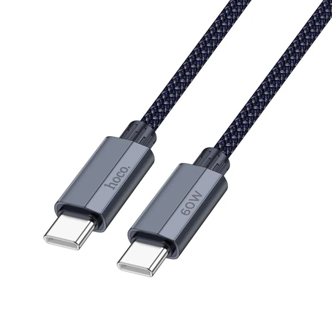 کابل شارژ تایپ سی به تایپ سی هوکو Hoco Type-C to Type-C U134 1.2 m Charging Cable dark gray
