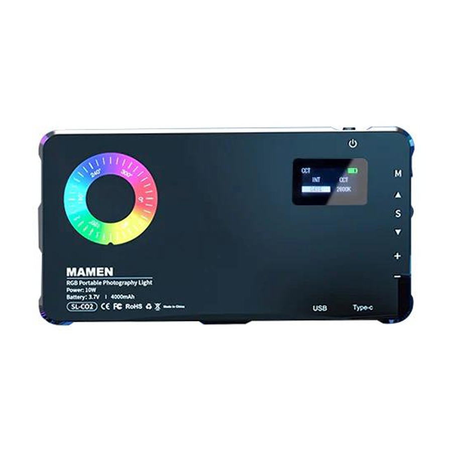 پنل نور ال ای دی مامن Mamen SL C02 RGB LED light black