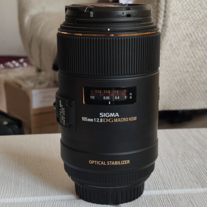 لنز دست دوم Sigma 105mm f/2.8 EX DG OS HSM Macro for Canon (جعبه ندارد)