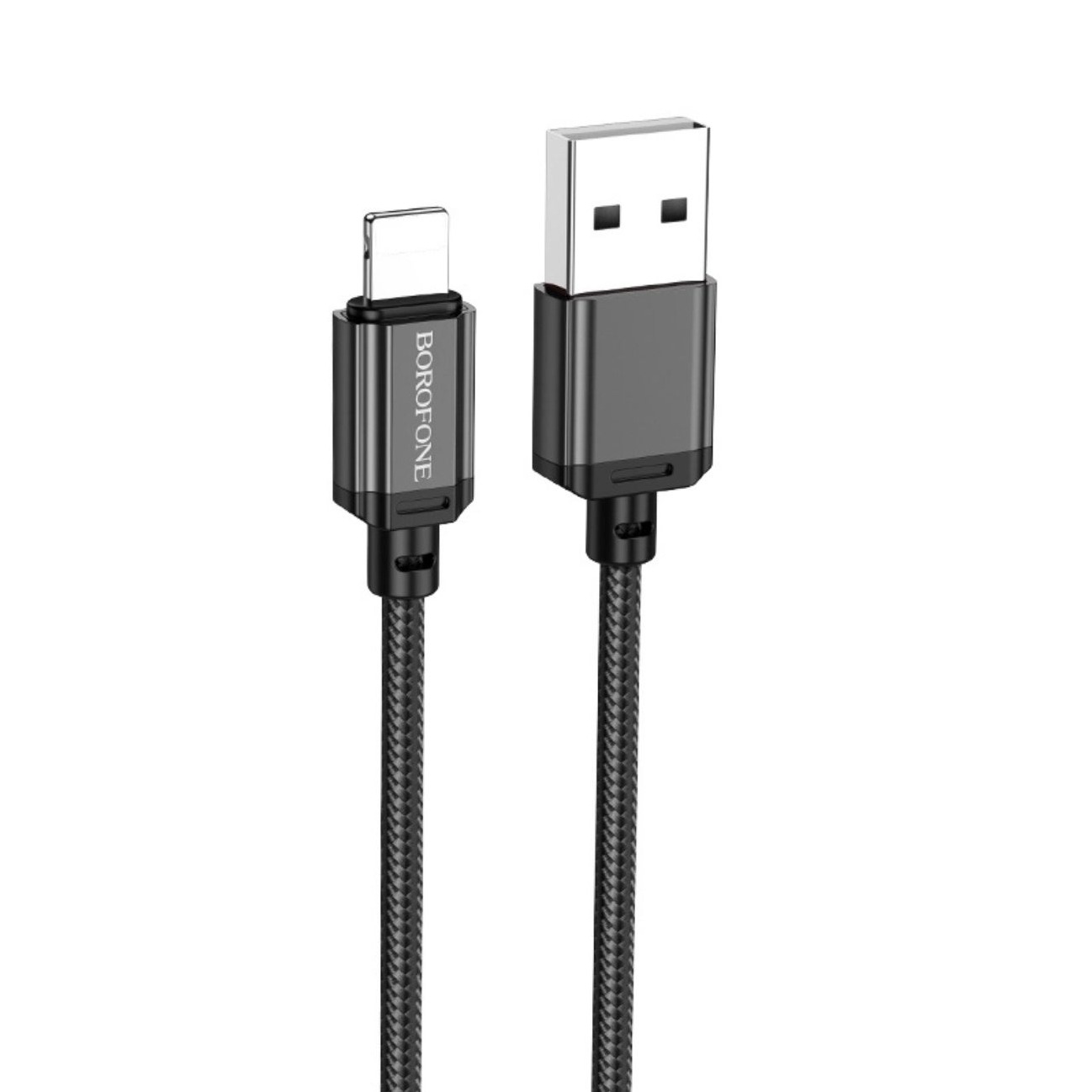 کابل شارژ آیفون بروفون BOROFONE BX87 Sharp USB to Lightning charging data cable black