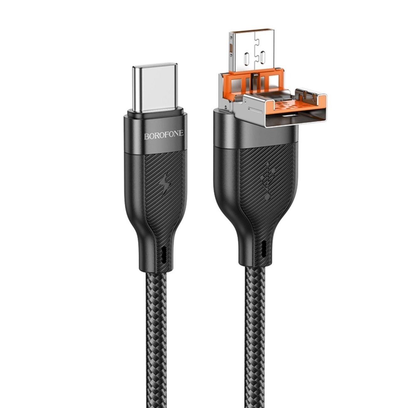 کابل شارژ 60 وات تایپ سی به تایپ سی بروفون Brophone BU45 60W USB-C to USB-C charging cable