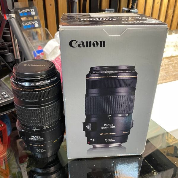 لنز دست دوم لنز کانن Canon EF 70-300mm f/4-5.6 IS USM (جعبه دارد)