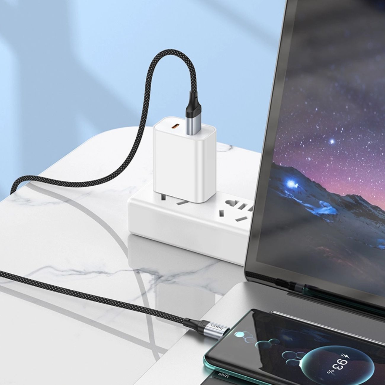 کابل شارژ در حال استفاده X102Fresh charging data cable Type-C