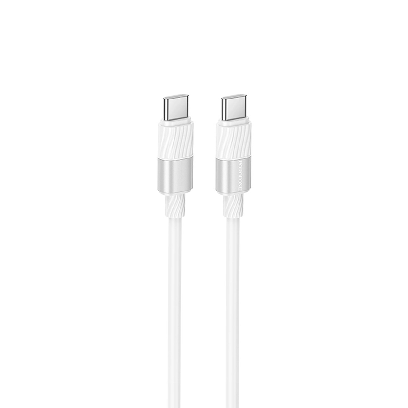 کابل شارژ سریع بروفون Brofone BX106 USB-C to USB-C Fast Charging Cable White