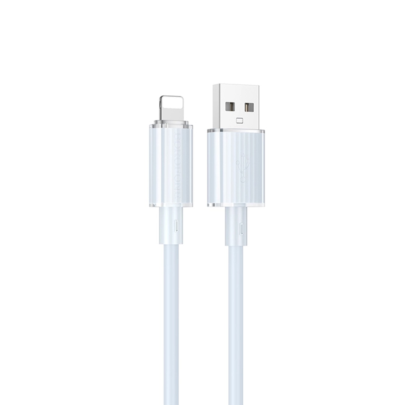 کابل شارژ بروفون Brofone BX112 USB-A to Lightning Charging Cable Blue