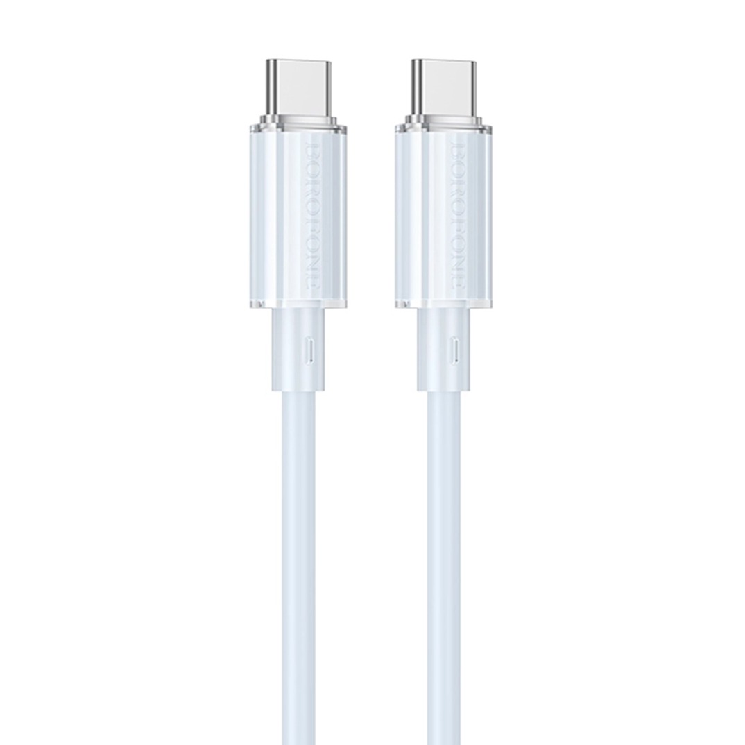 کابل شارژ سریع بروفون Brofone BX112 USB-C to USB-C Fast Charging Cable Blue