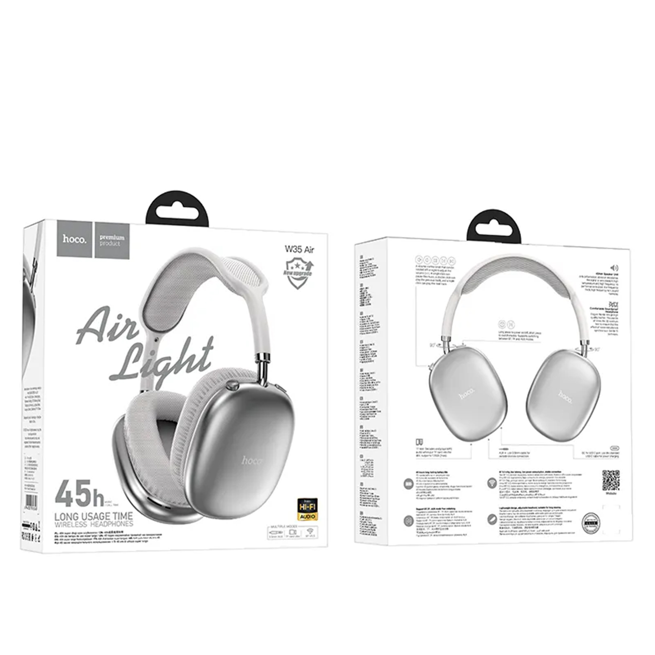 عکس از جعبه هدفون بلوتوثی هوکو W35 AIR سبز Hoco W35 AIR Wireless Bluetooth Headphone