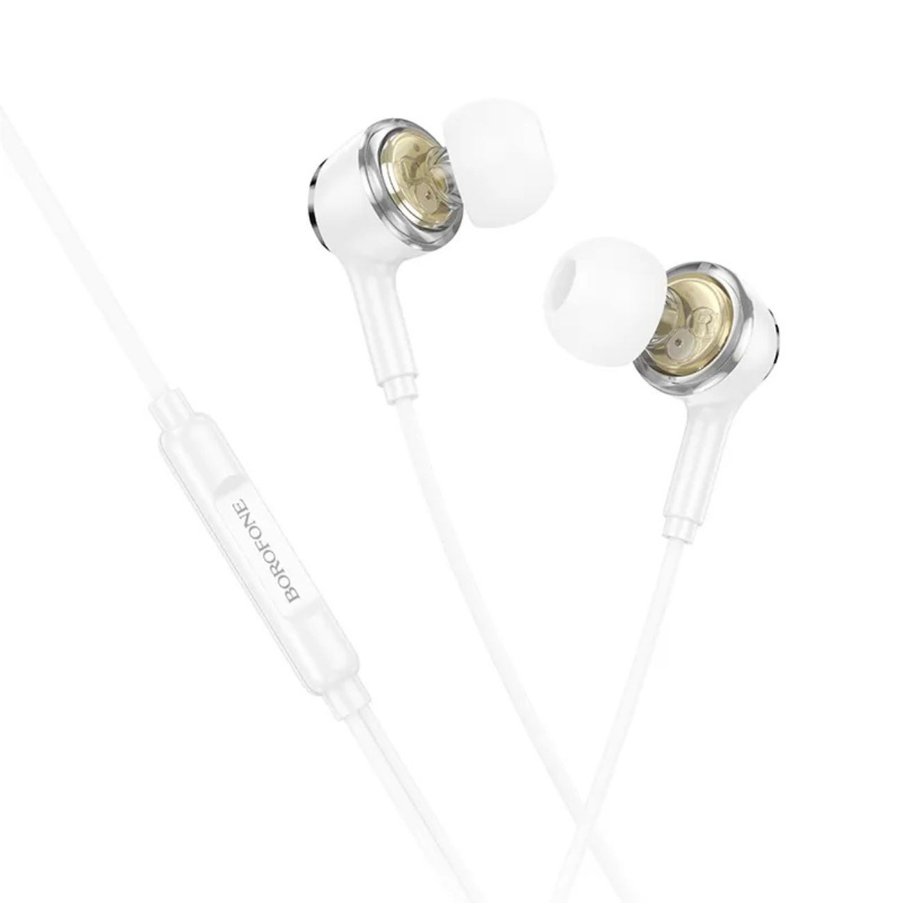 هندزفری سیمی بروفون Borofone BM90 Wired In-Ear Earphones White