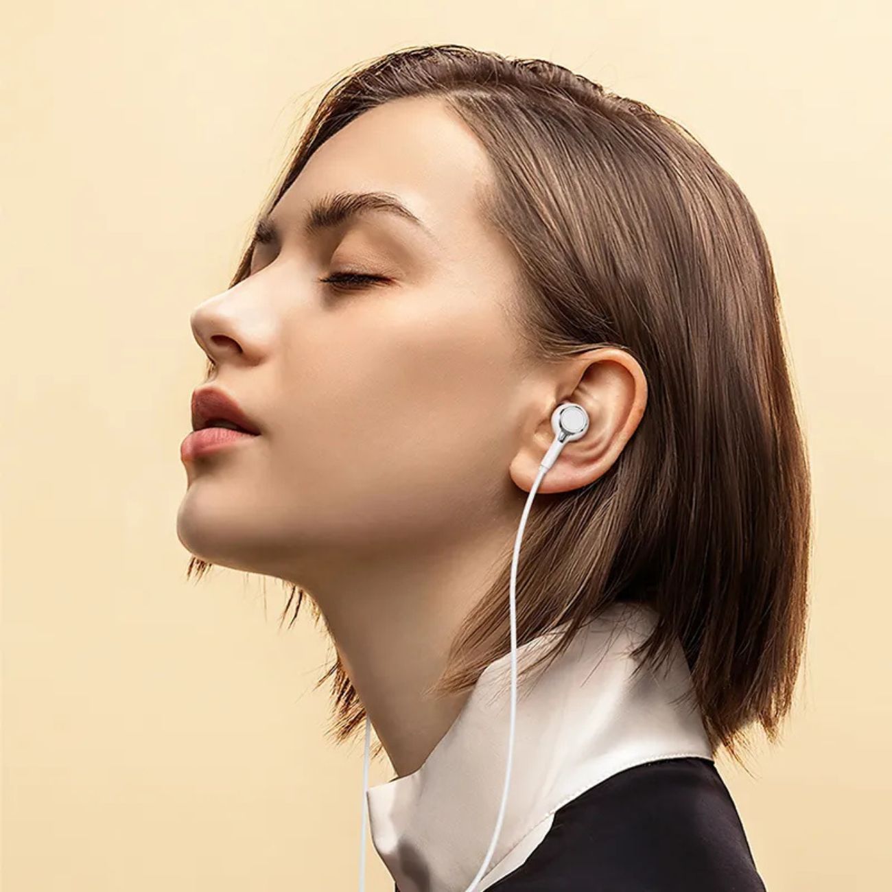 نمای کاربردی هندزفری بروفون Borofone BM90 Wired In-Ear Earphones Black