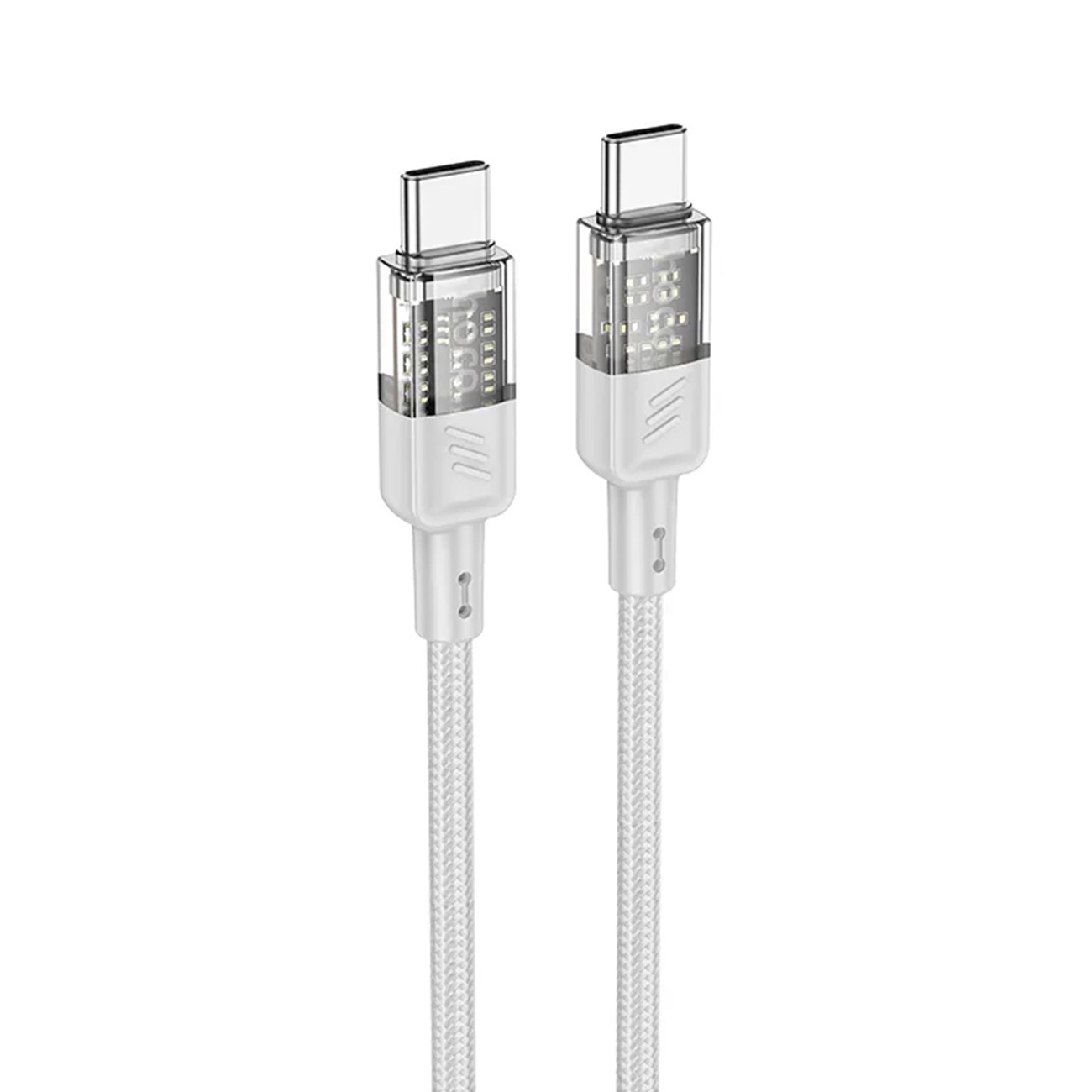 کابل شارژ فست هوکو Hoco U129 USB-C to USB-C Fast Charging Cable Gray