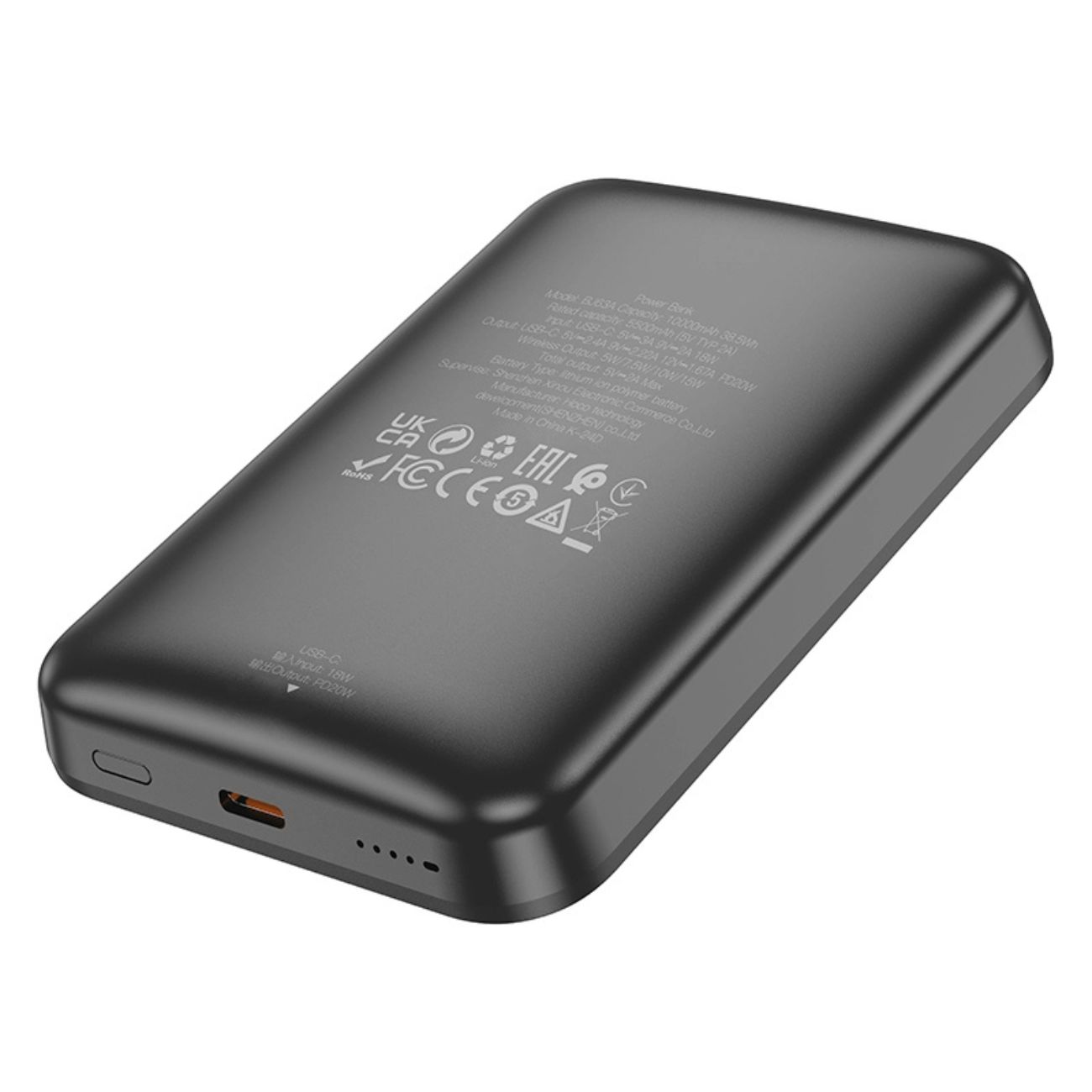 پاوربانک مشکی بروفون Borofone BJ63A Nimble PD20W magnetic power bank 10000mAh
