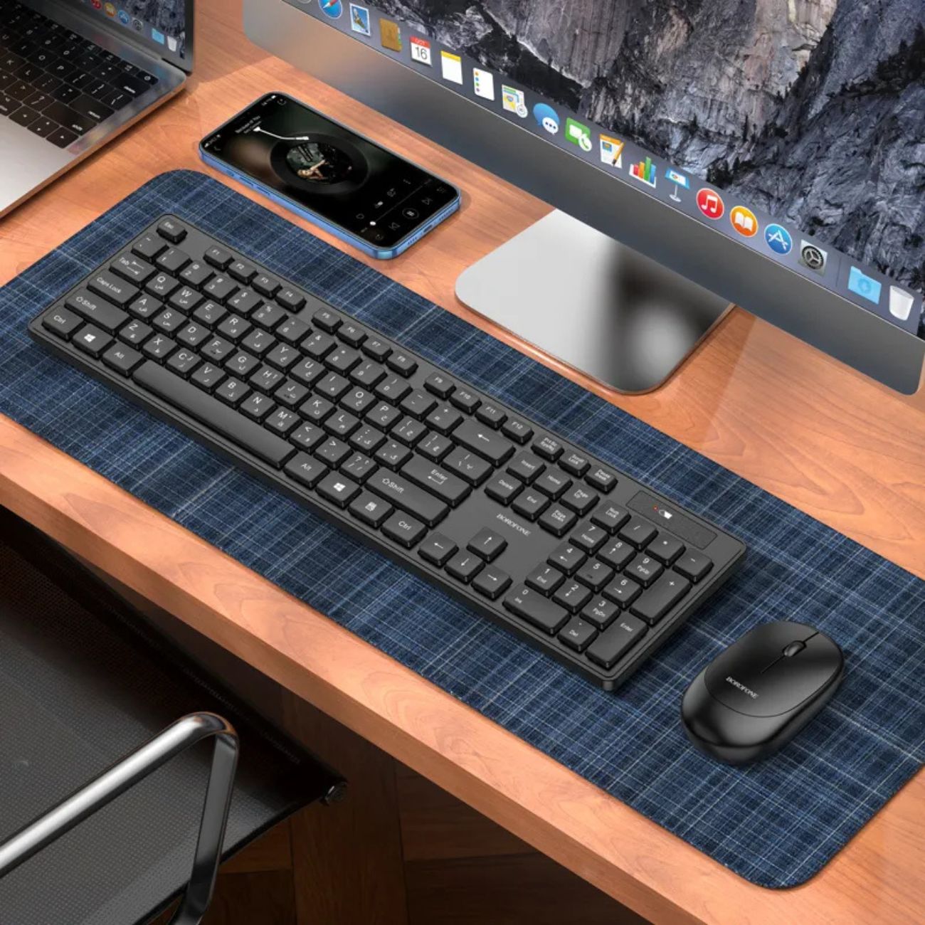 نمای کاربردی ماوس و کیبورد بی سیم بروفون Borofone DBG03 Wireless Mouse & Keyboard