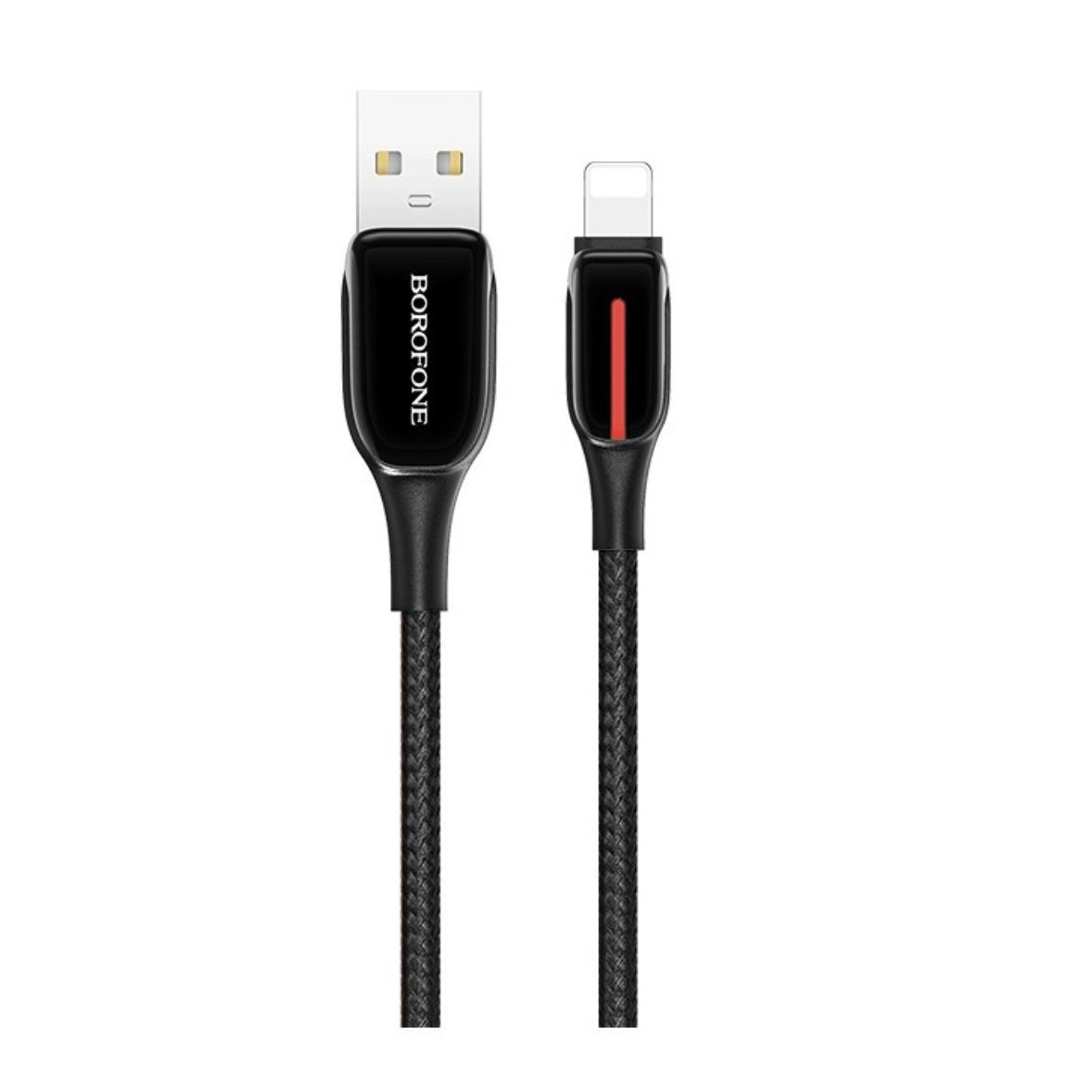 کابل شارژ آیفون بروفون BOROFONE BU14 for Lightning Heroic charging data cable black