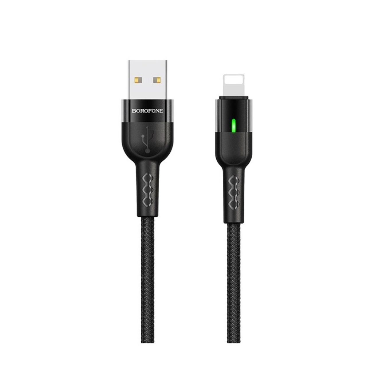 کابل شارژ آیفون بروفون BOROFONE BU17 Starlight for Lightning smart power off charging data cable