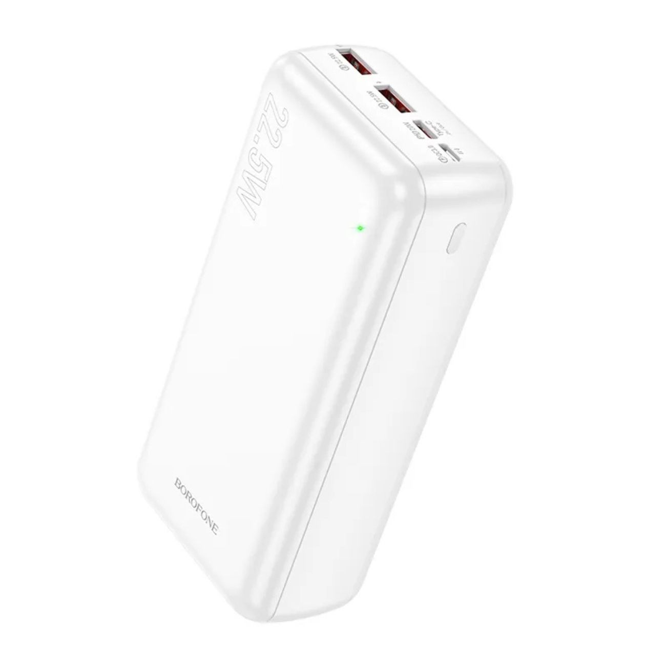 پاوربانک فست شارژ بروفون Borofone BJ38B 22.5W PD20W 30000mAh Power Bank white