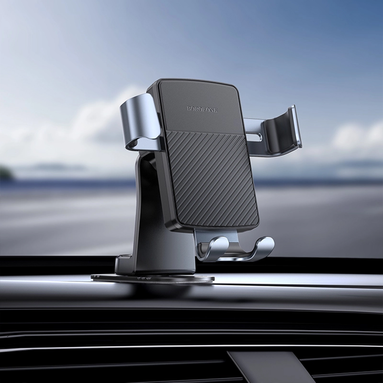 عکس در حال استفاده از هولدر موبایل بروفون Borofone BH119 Desktop Mobile Holder