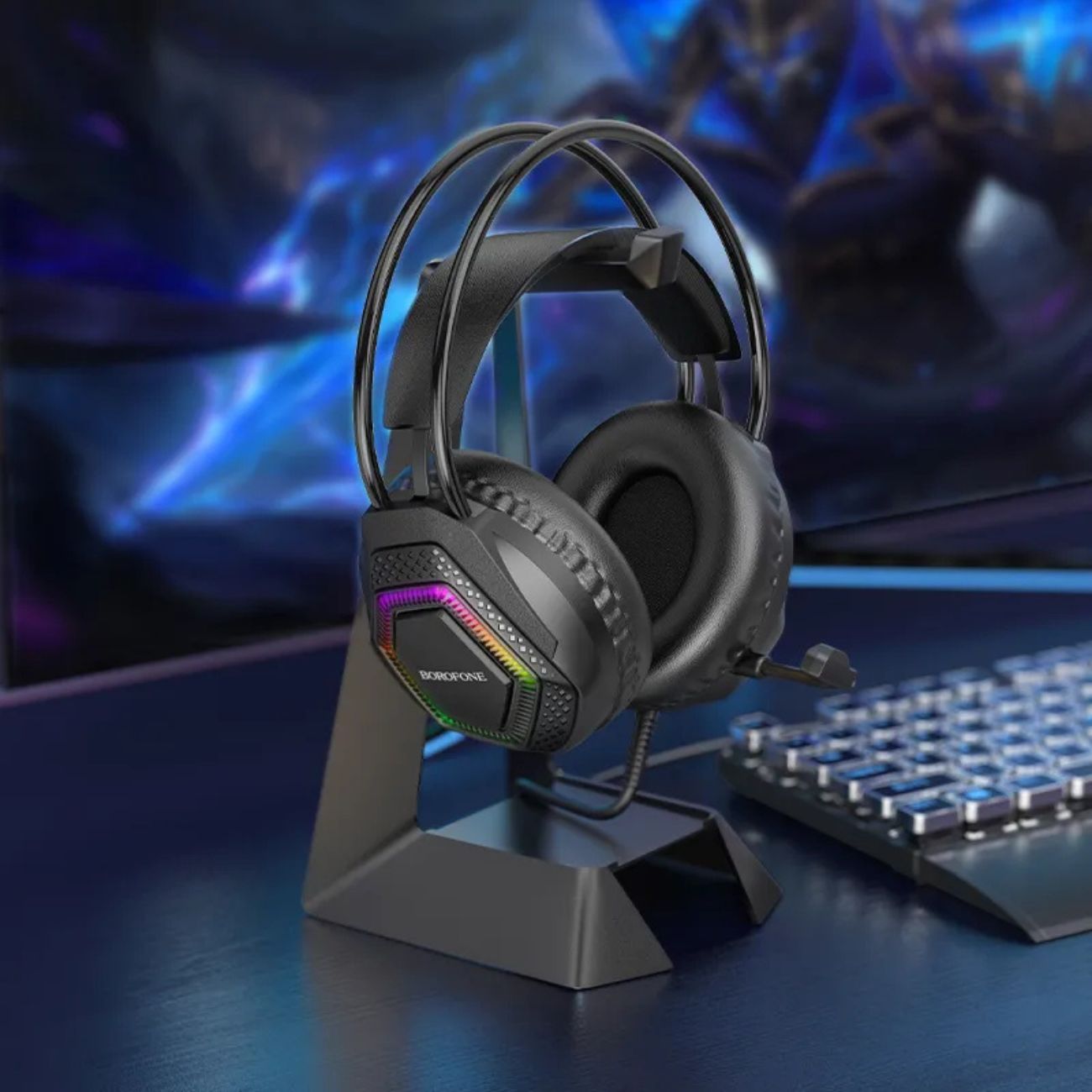 نمای کاربردی هدفون گیمینگ بروفون Borofone BO105 Thunder Gaming Headset