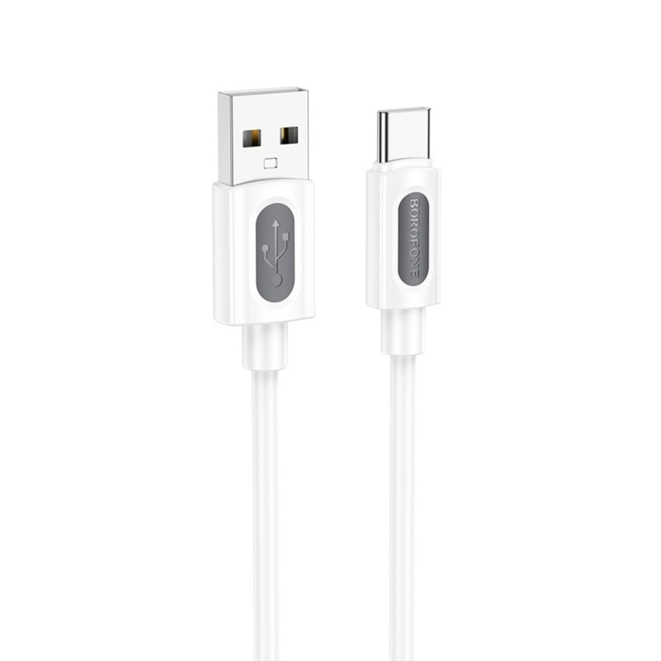 کابل شارژ بروفون BOROFONE BX114 Structure silicone charging data cable white
