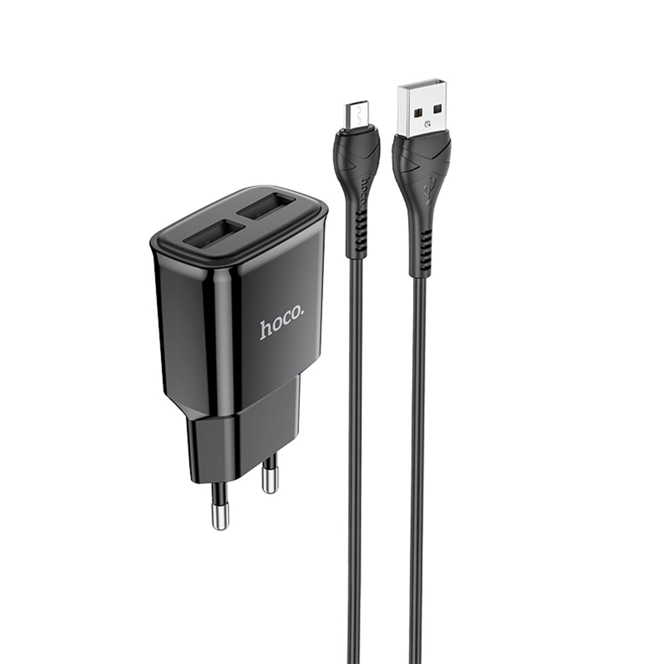 شارژر دیواری هوکو Hoco C88A Micro-USB Wall Charger With Cable black